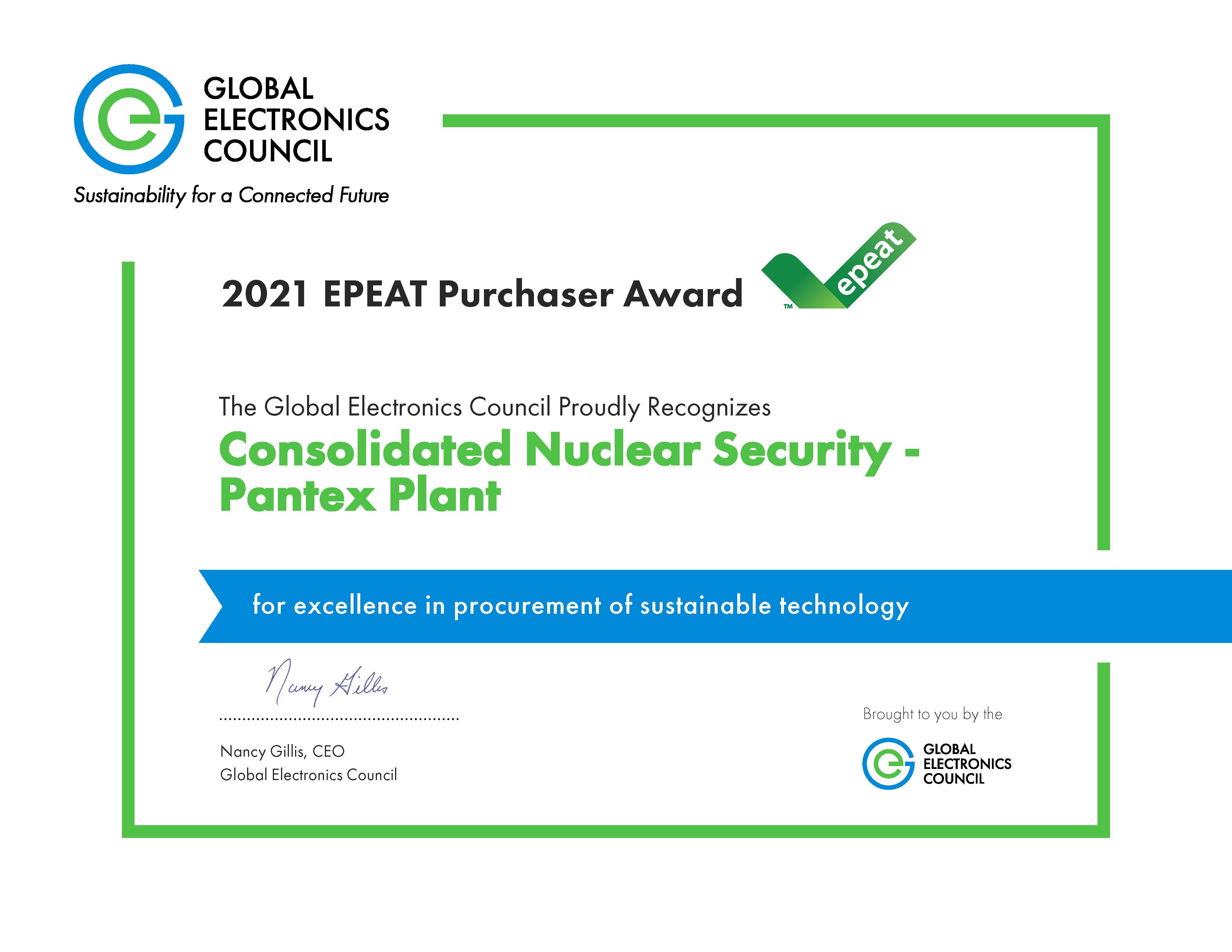 2021 EPEAT Purchaser Award