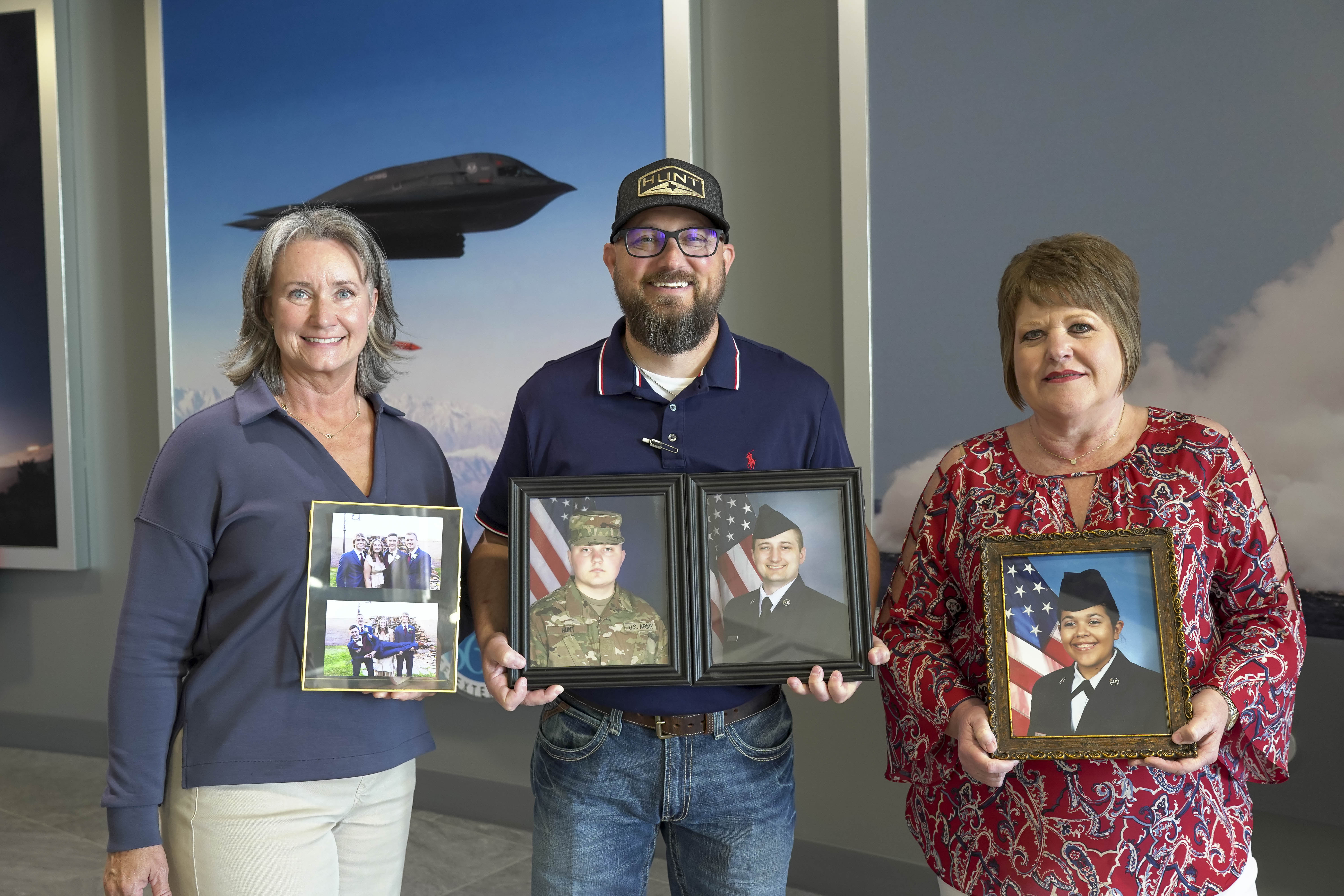 Michele M., Thomas H., and Felecia B. share photos of their family members currently serving in the Armed Forces