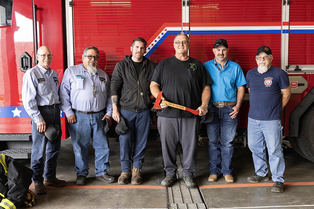 Congratulations to Phil Davis (holding the axe trophy) on being named the Emergency Vehicle Technician of the Year. He, along with his five peers, were recently recognized for their efforts.
