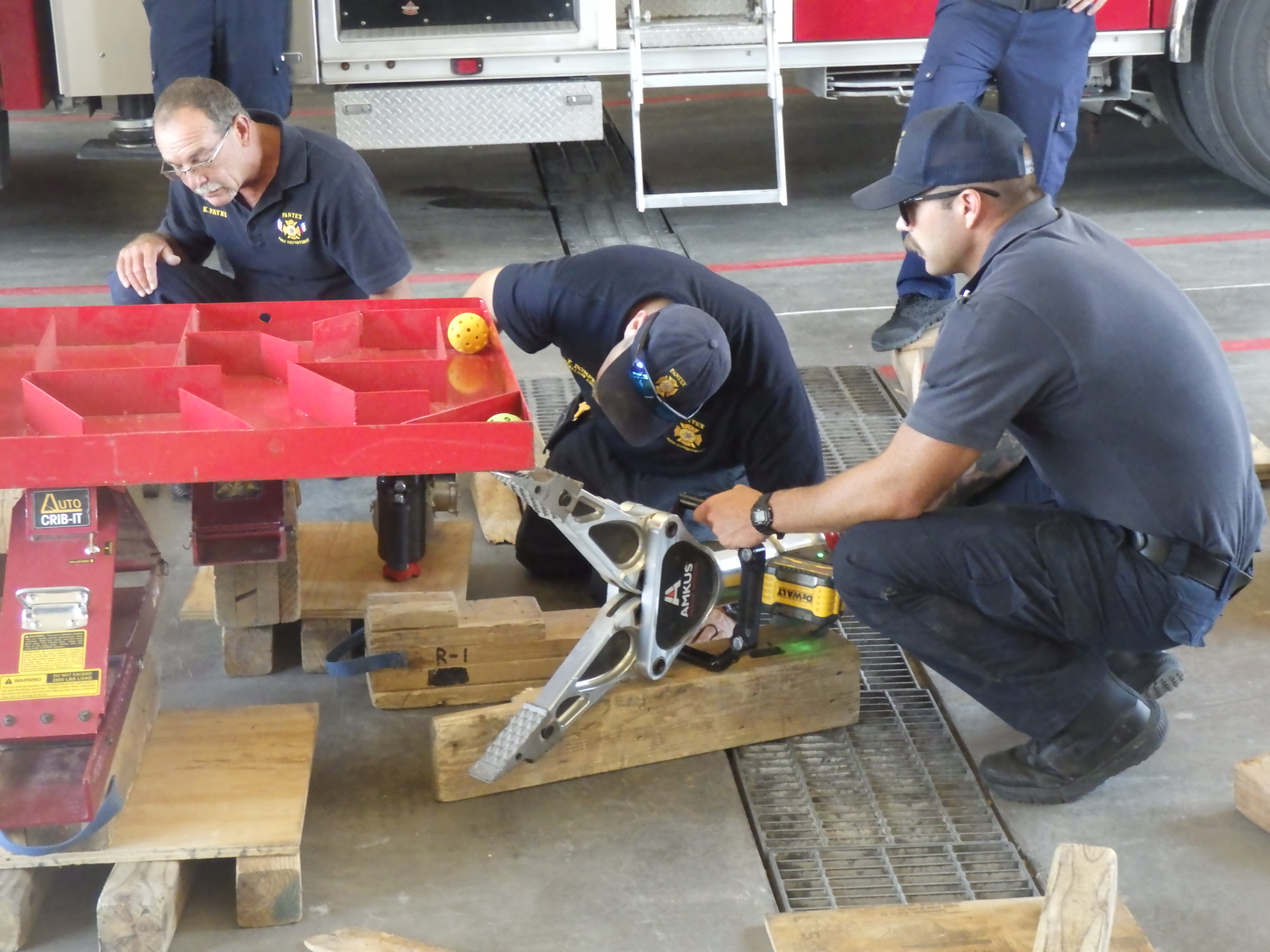 Firefighters recently completed training using a large maze to solve complex challenges