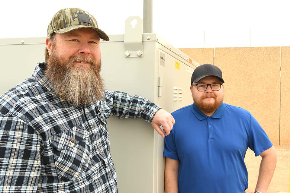 Facility Engineer Brandon Black, left, and Reliability Engineering Manager Nick Stephens