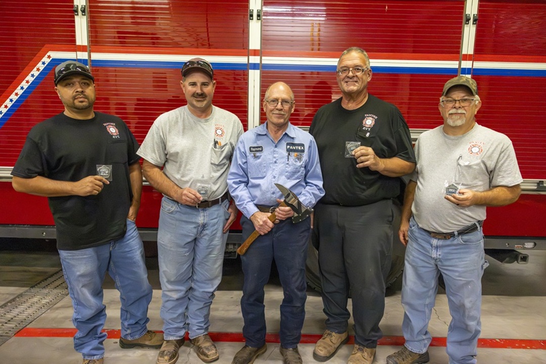 Raymond Nobile (center) received the 2026 Roy Linton Emergency Vehicle Technician of the Year award