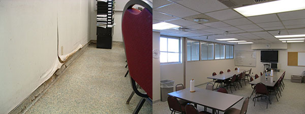 Mechanic's Break Room Before and After
