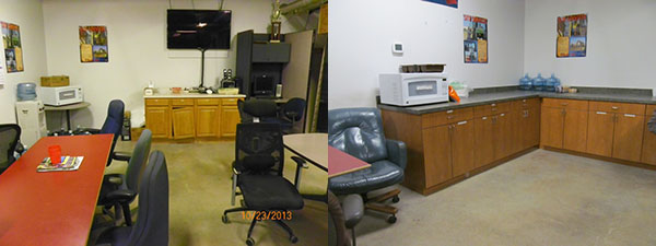 Yard Group's Break Room Before and After