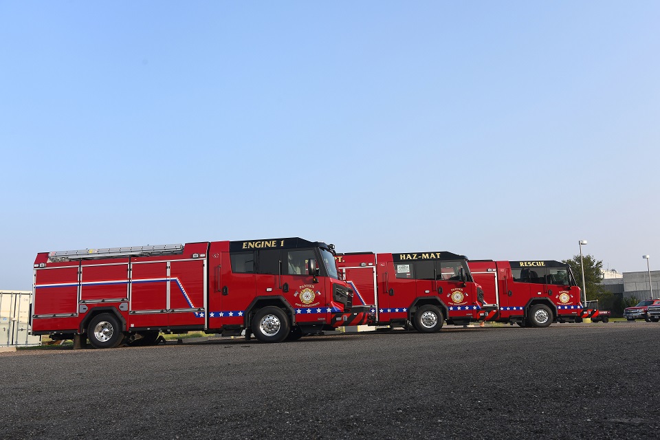 Pantex’s new firetrucks await duty.