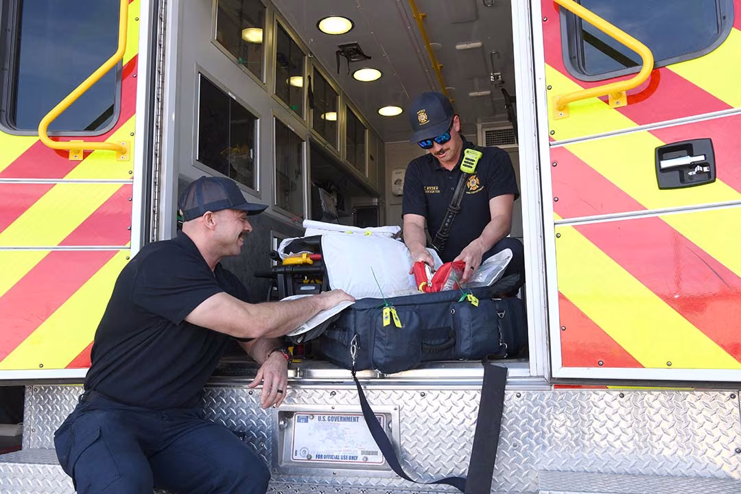 Paramedics Camden Ryder and Zachary Ayala 